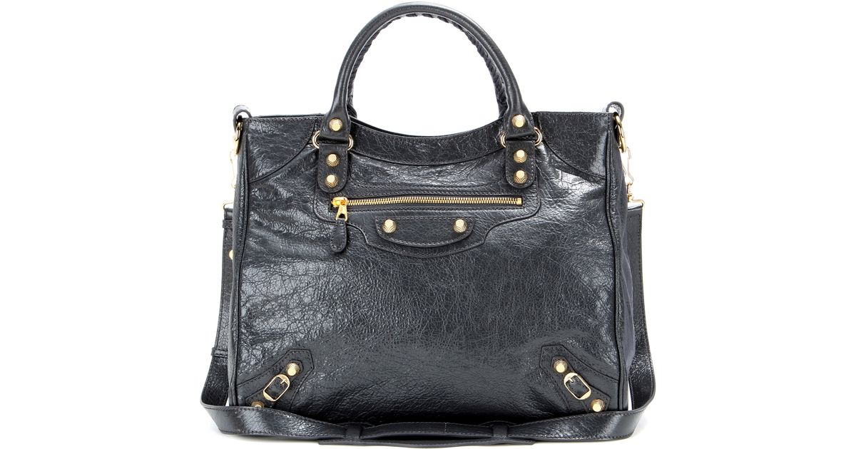 Balenciaga Giant Velo 12 Leather Tote in Black | Lyst