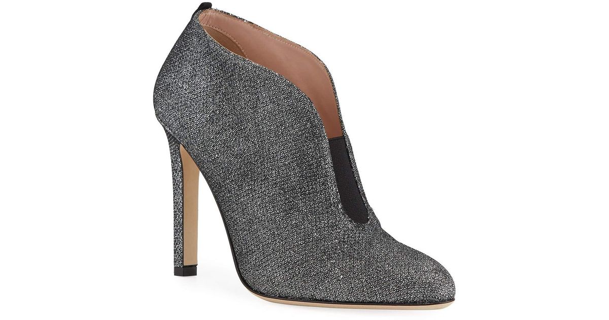 SJP by Sarah Jessica Parker Leather Trois Glitter Slip-on Booties - Lyst