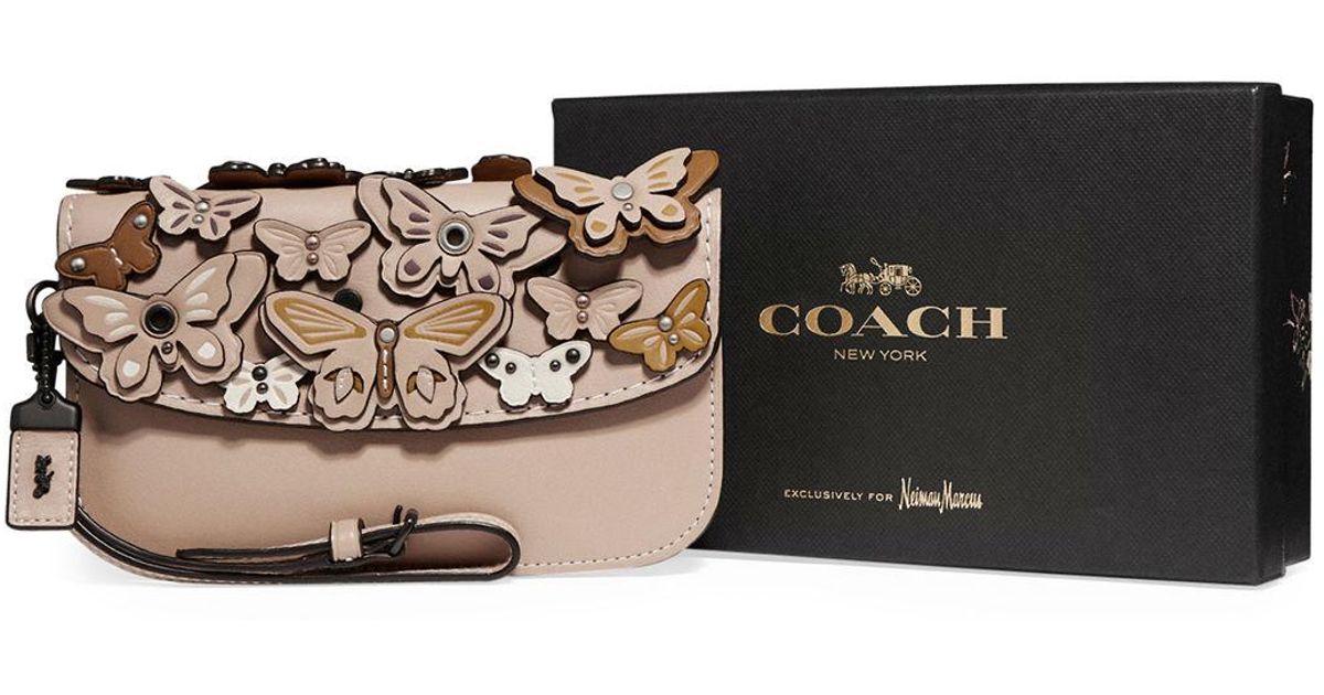 Lyst - Coach Butterfly Large Wristlet Clutch Bag