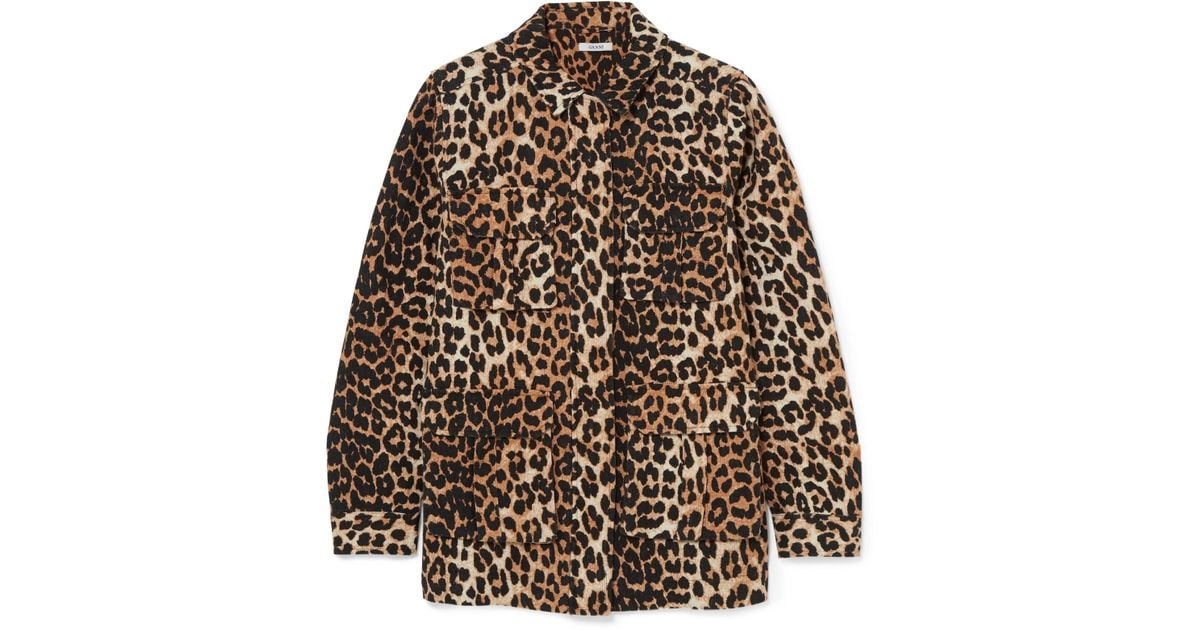 ganni leopard jakke