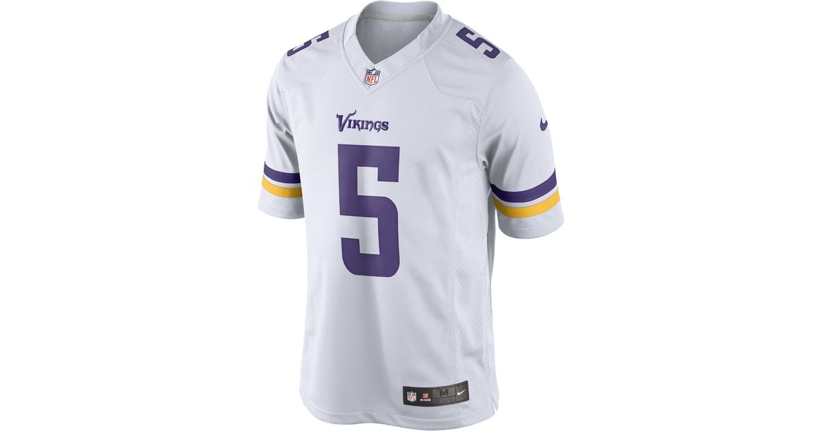 Nike Nfl Minnesota Vikings (teddy Bridgewater) Men's Football Away ...