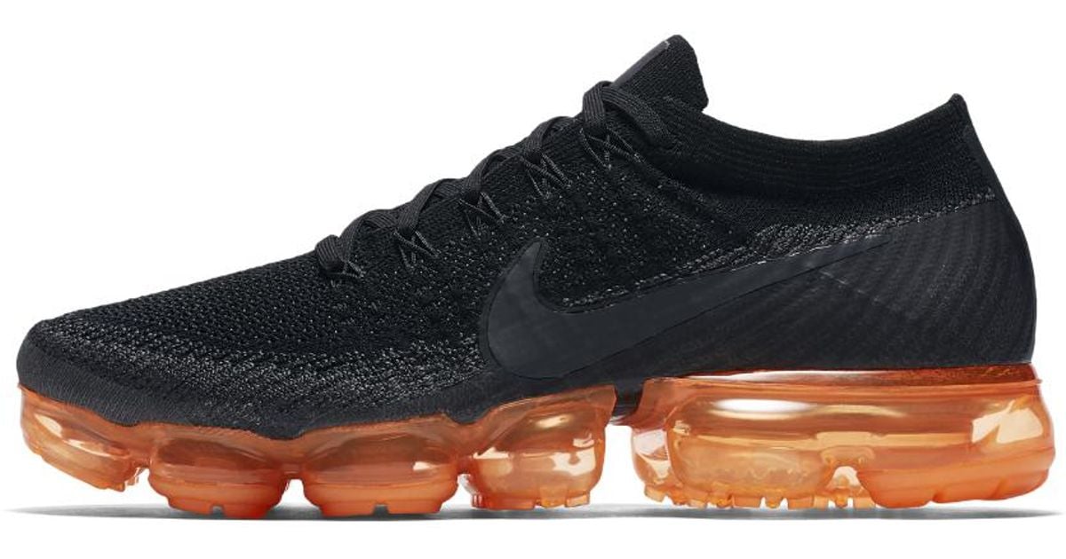 nike vapormax black orange