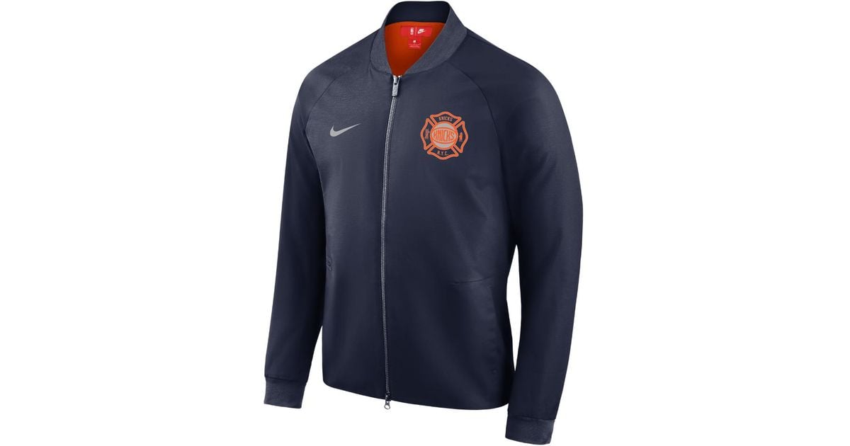 Nike New York Knicks City Edition Modern Men S Nba Varsity Jacket In Nike New York Knicks City Edition Modern Men S Nba Varsity Jacket In Blue For Lyst