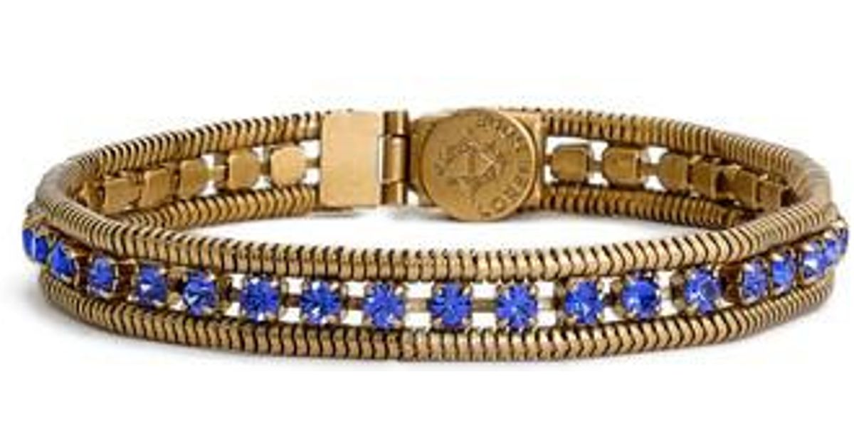 Lyst Loren Hope Clara Crystal Bracelet In Blue