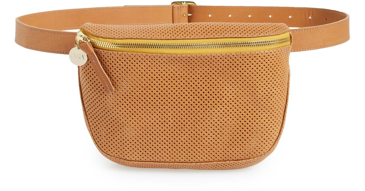 Clare V. Perforated Leather Supreme Fanny Pack - Lyst