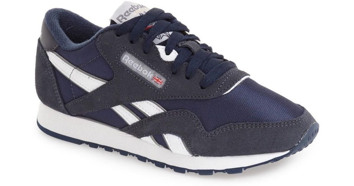 reebok classic navy blue