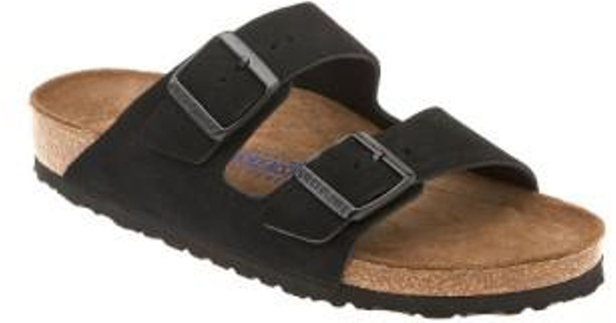 Lyst Birkenstock Arizona Soft Footbed Suede Sandal In Black 2587