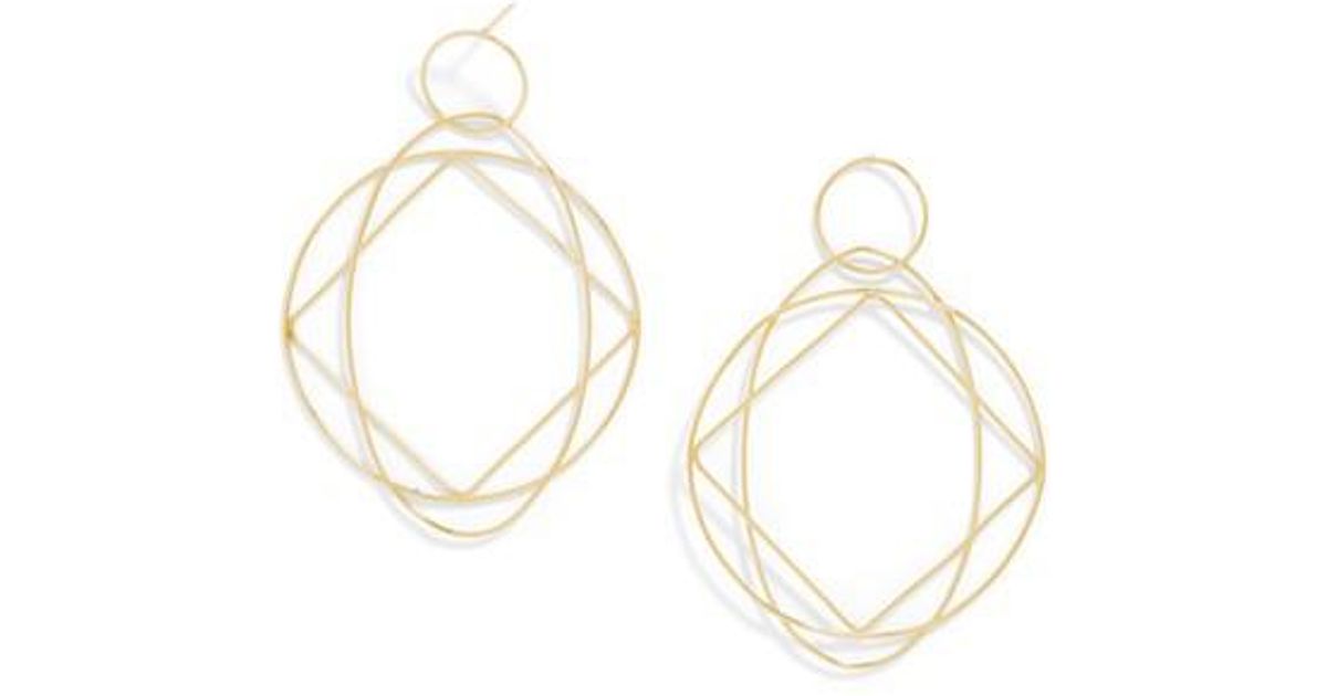 Lyst Baublebar Spinning Hoop Earrings In Metallic