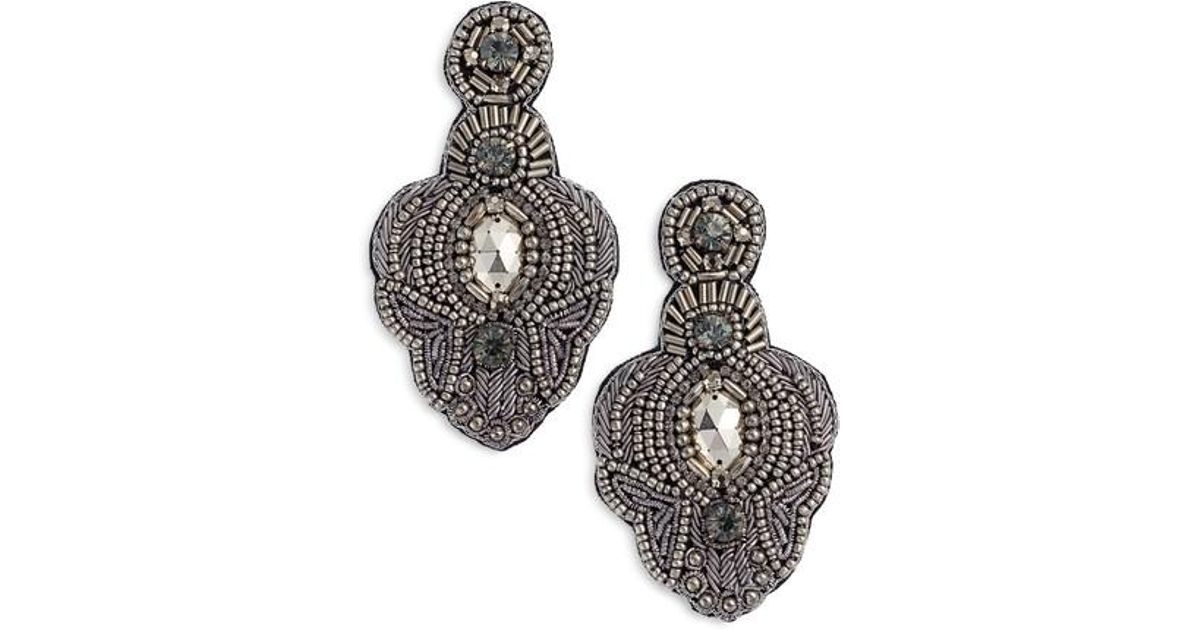 Lyst Tasha Beaded Earrings In Black