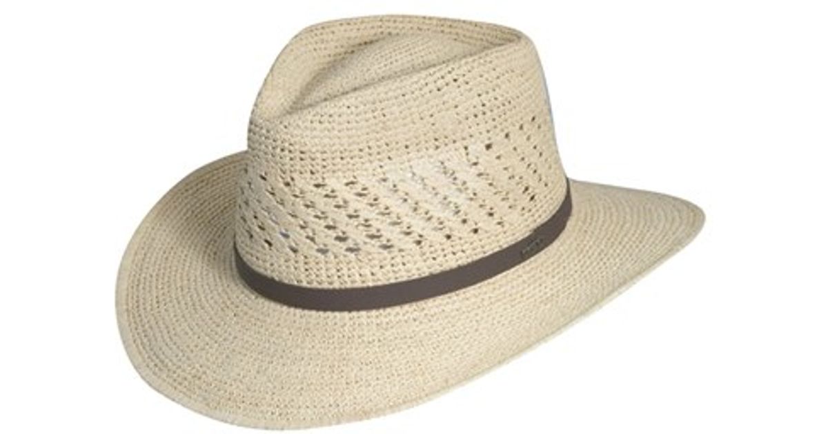 Lyst Scala Straw Outback Hat in Brown for Men
