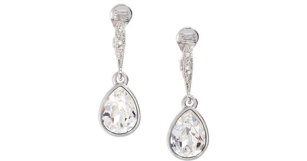 Lyst Givenchy Small Drop Clip Earrings In Metallic