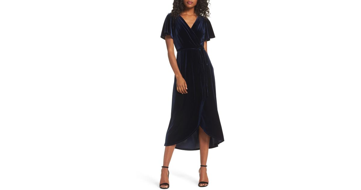 chelsea28 velvet midi dress