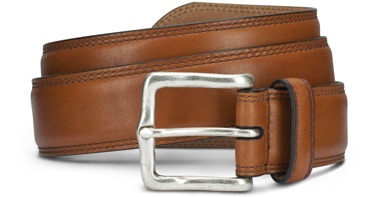 Allen Edmonds Wide Street Leather Belt in Brown for Men - Lyst