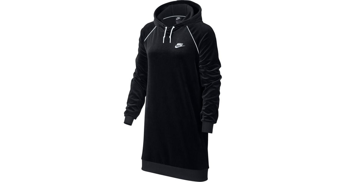 nike velour hooded dress