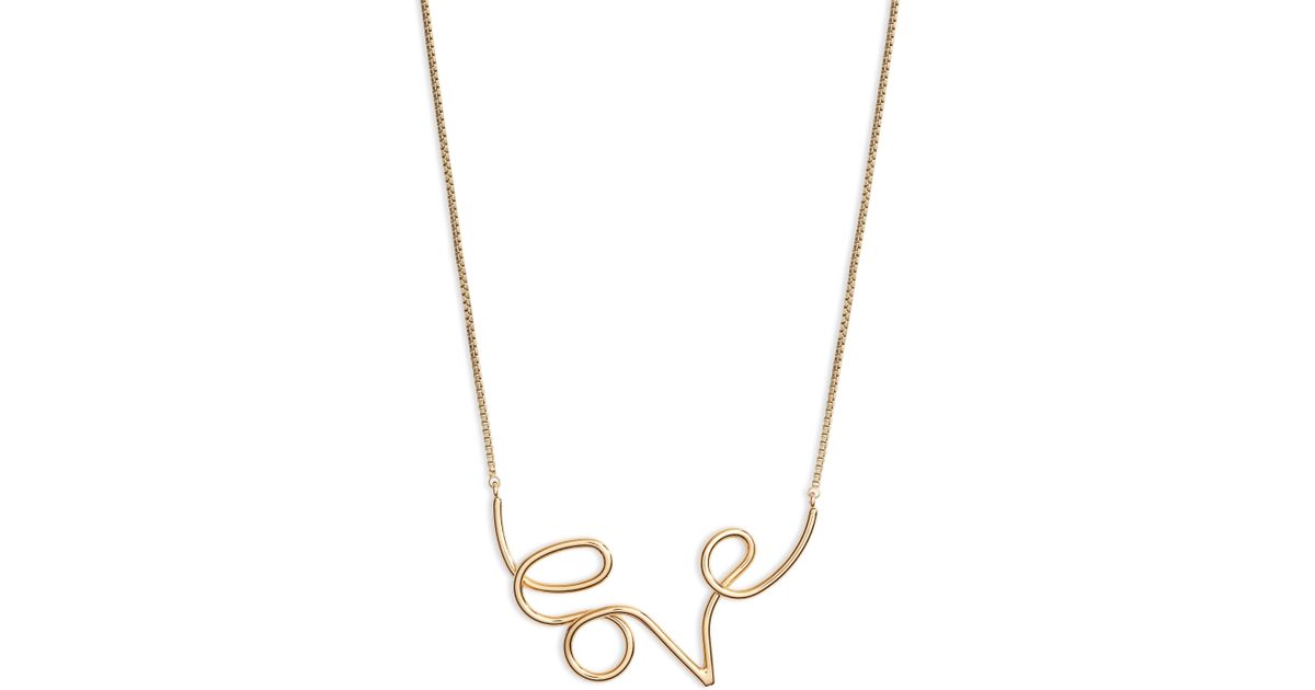 Lyst - Jenny Bird Love Pendant Necklace in Metallic