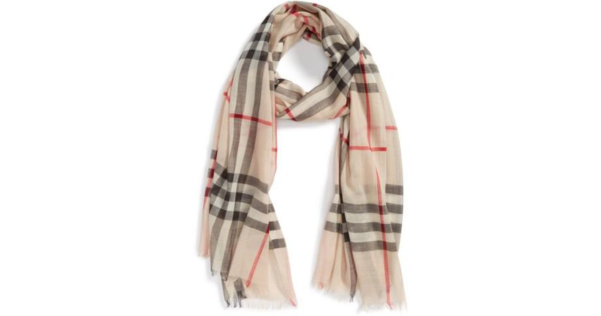 burberry giant check print scarf