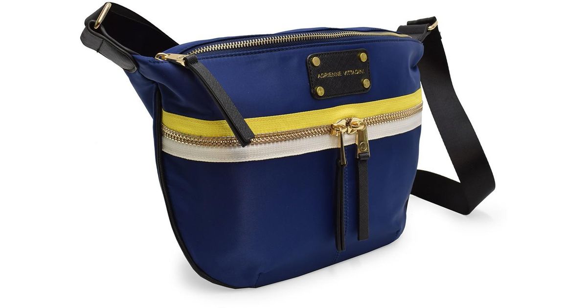 Adrienne Vittadini Blue Nylon Belt Bag