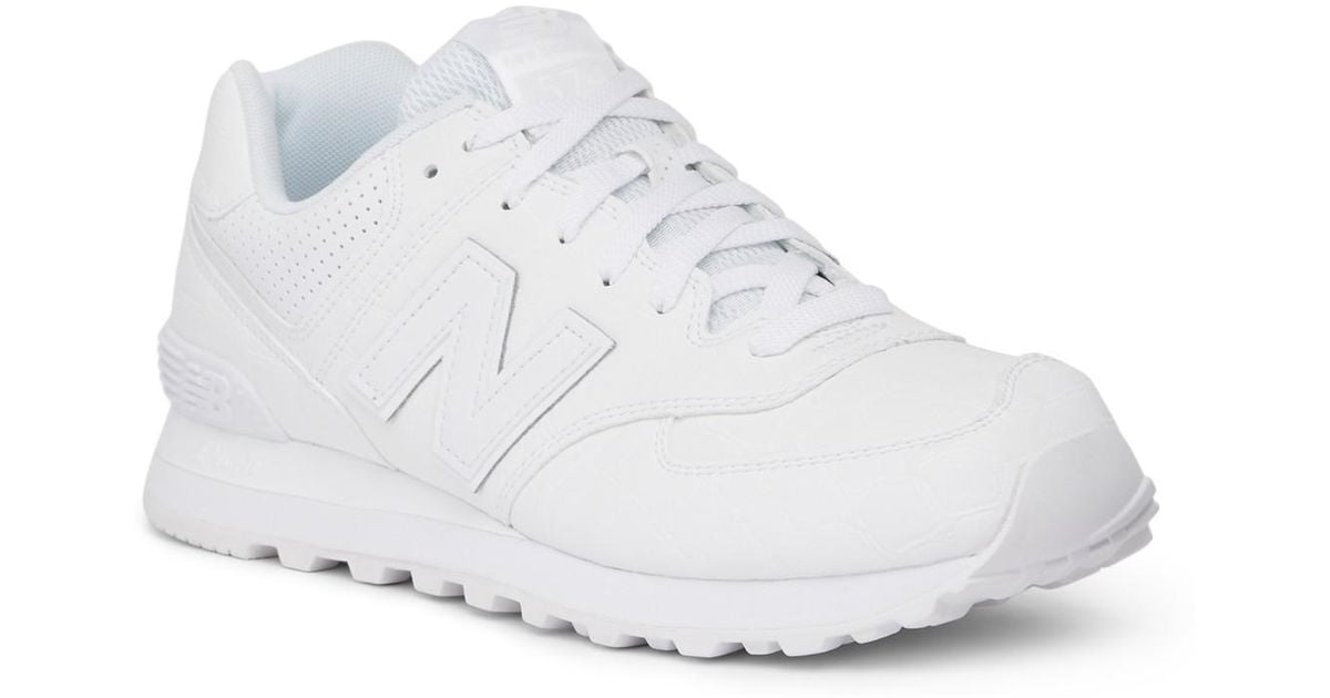 New Balance White 574 Classic Running Sneaker New Balance White 574 Classic Running Sneaker