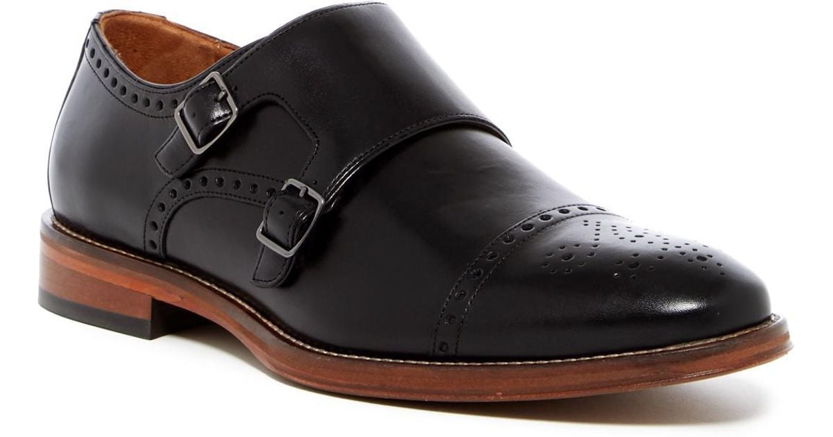 Lyst Johnston & Murphy Hughes Double Monk Strap Oxford in Black for Men