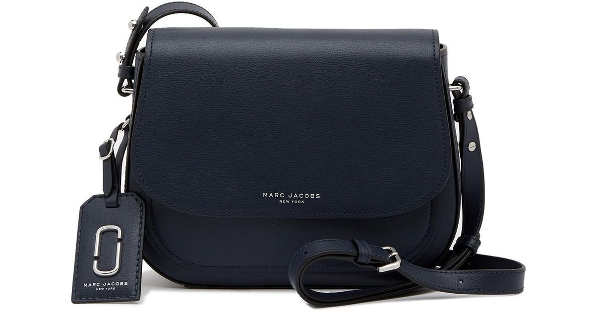 Lyst Marc Jacobs Rider Leather Crossbody Bag In Blue