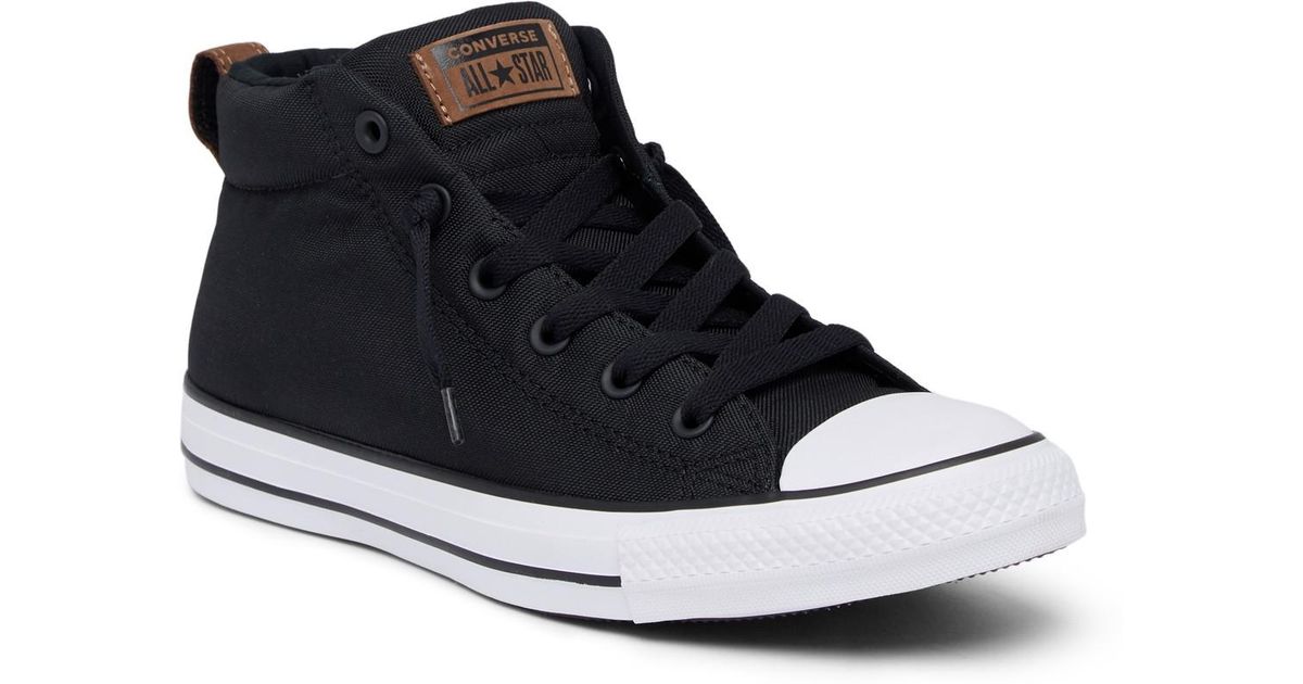 Lyst Converse Chuck Taylor Street Mid Sneaker In Black For Men