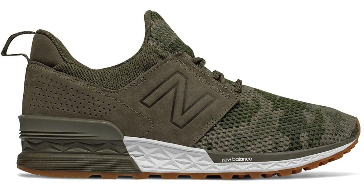 New Balance Green Lace up 574 Sport Decon Sneaker for men New Balance Green Lace up 574 Sport Decon Sneaker for men