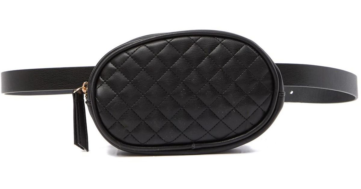 Lyst Romeo And Juliet Couture Belt Quilted Bag In Black