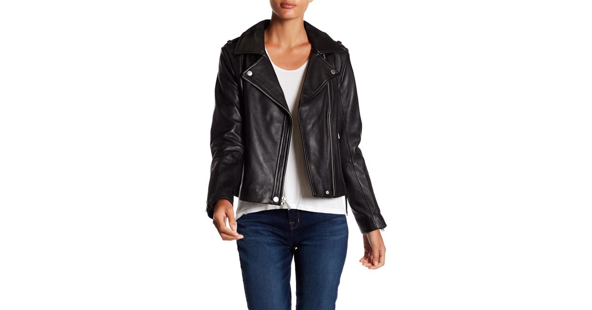 Lyst Bcbgeneration Missy Leather Side Lace Jacket In Black