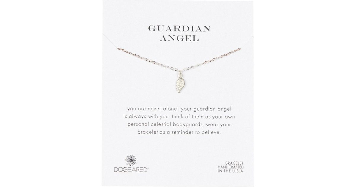 Lyst Dogeared Sterling Silver Guardian Angel Bracelet In Metallic
