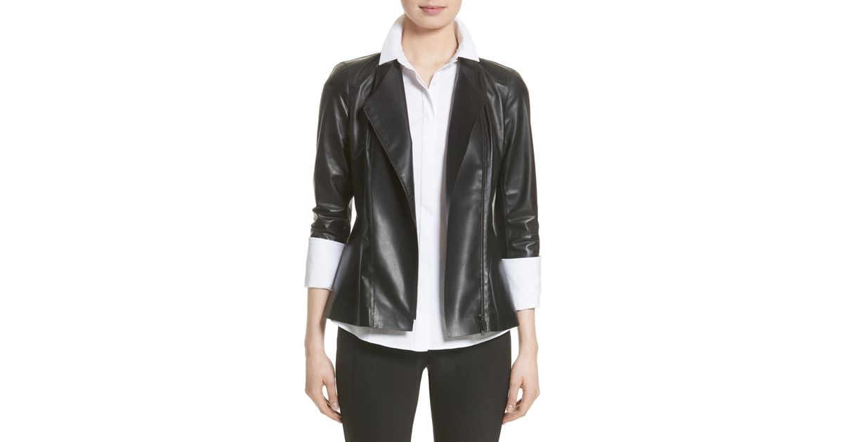 Lyst Lafayette 148 New York Austin Perforated Nappa Leather Jacket Lyst Lafayette 148 New York Austin Perforated Nappa Leather Jacket Nordstrom Exclusive In Black