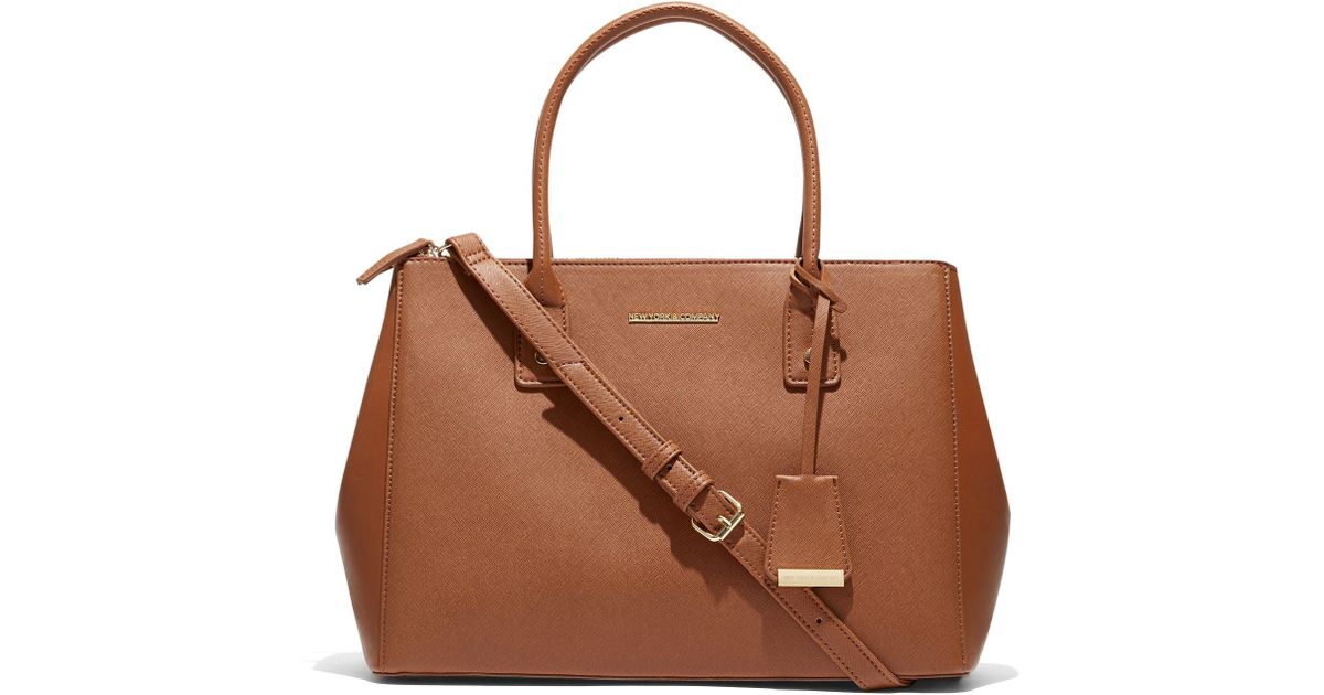 Lyst New York Company Gramercy Collection Large Satchel In Brown