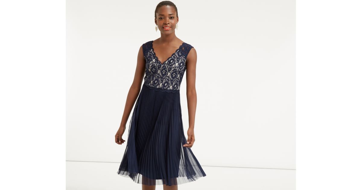 oasis navy lace dress