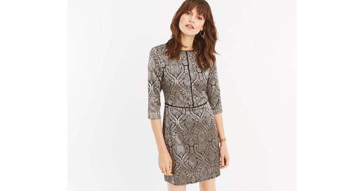 Jacquard shift dress