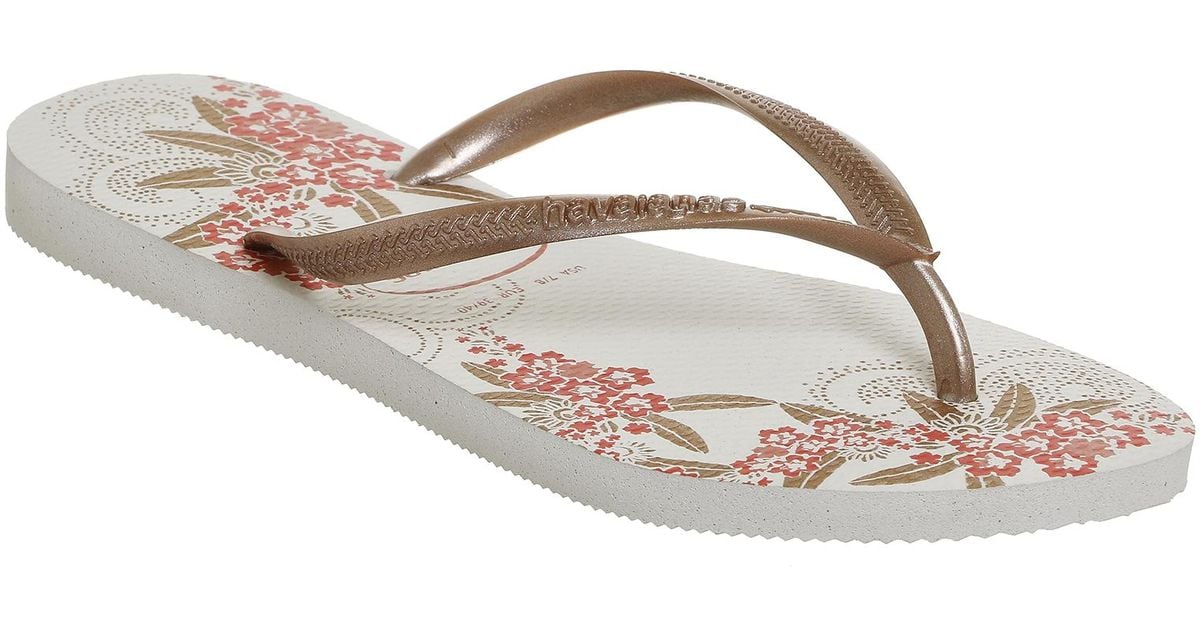 havaianas white flip flops
