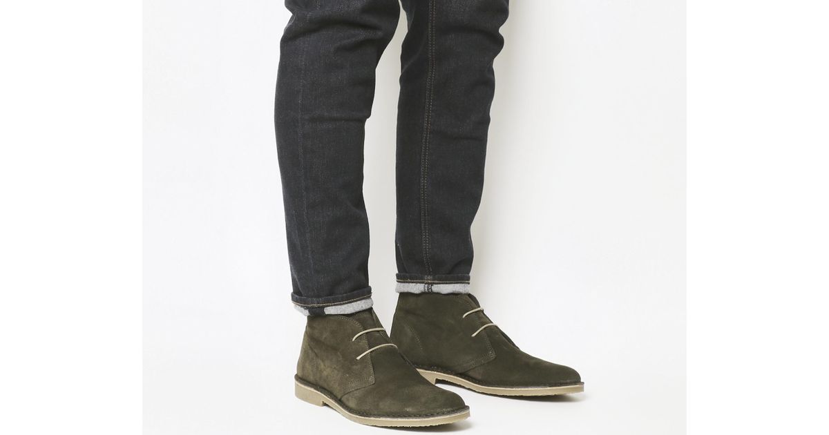 Lyst Office Fahrenheit Desert Boots In Green For Men