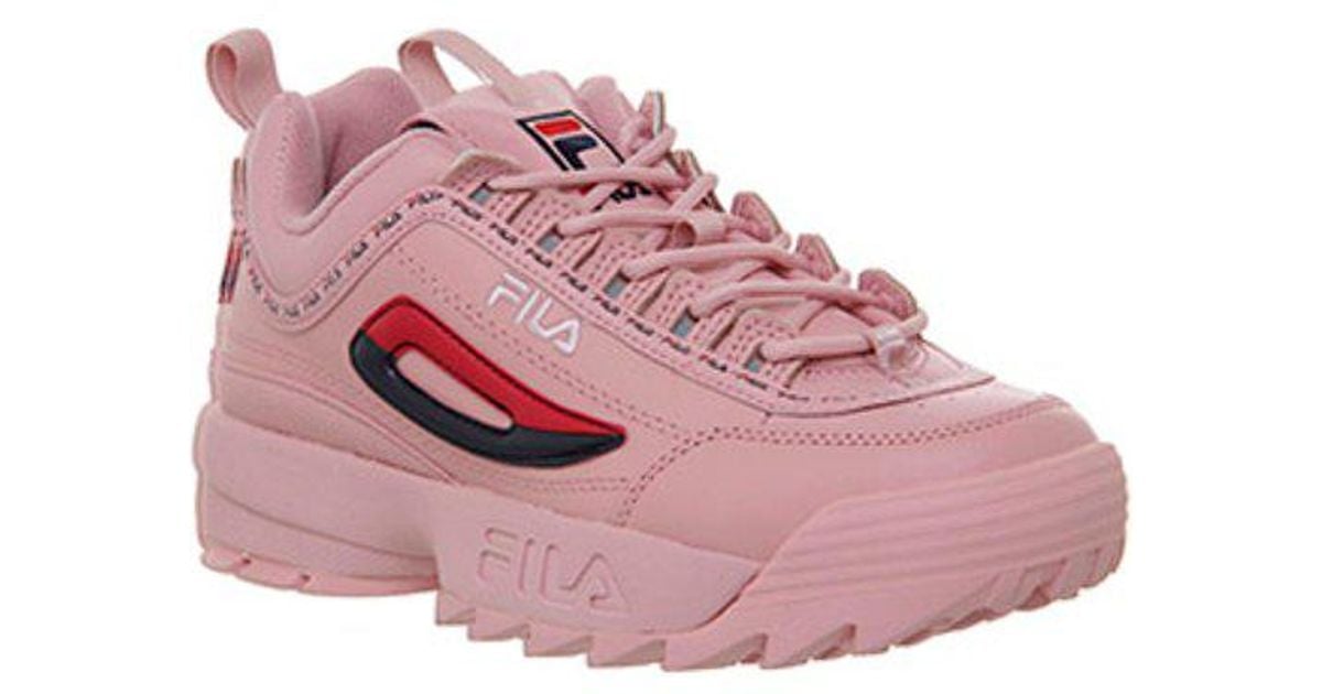 kids fila disruptor pink