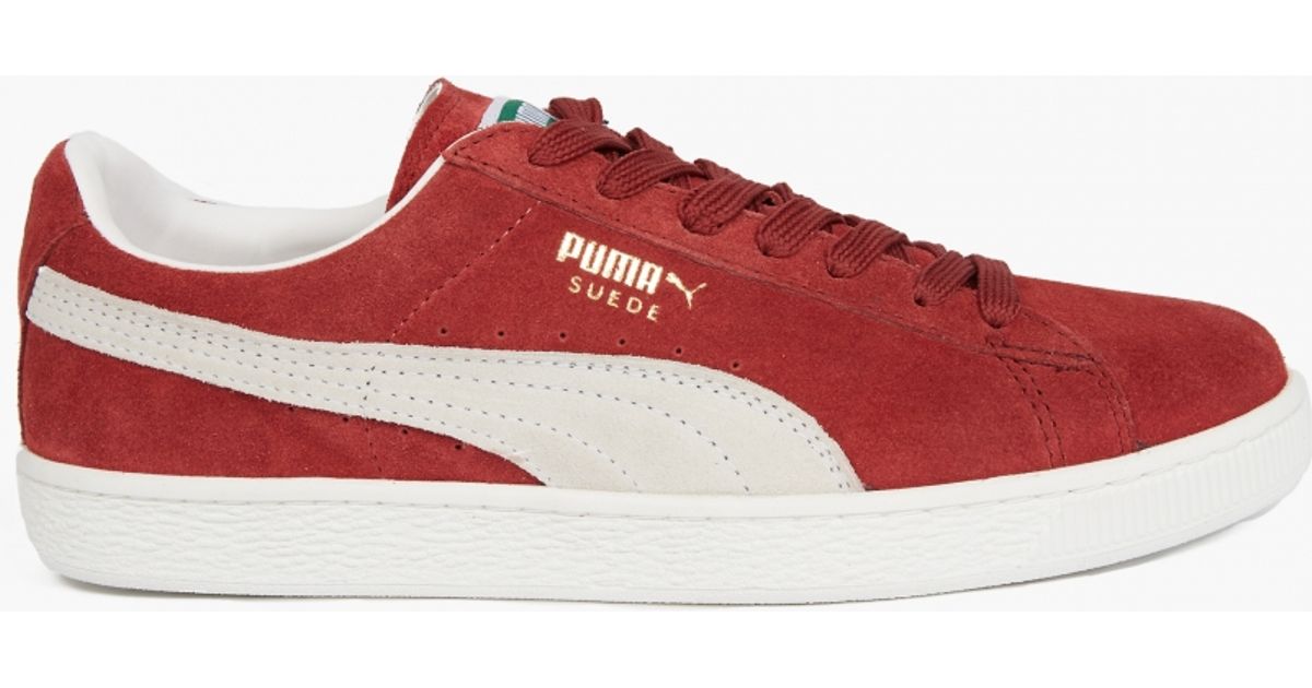 black red puma suede