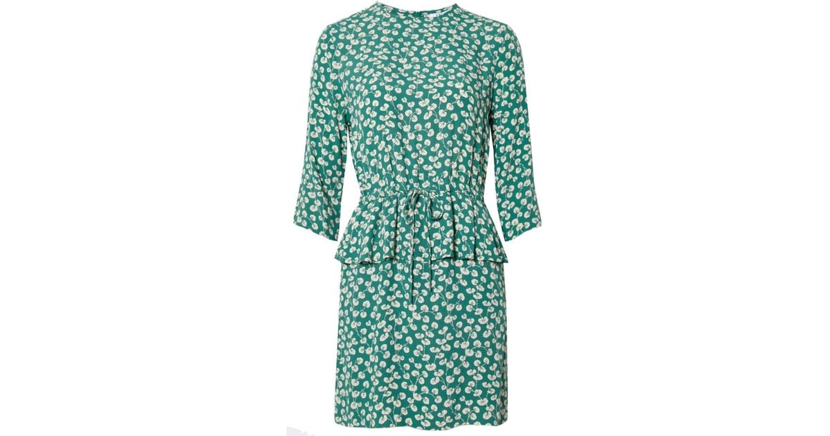 ganni green dress