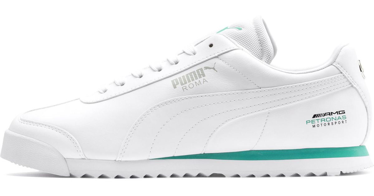 PUMA Leather Mercedes Amg Petronas Roma Men's Sneakers in 02 (White ...