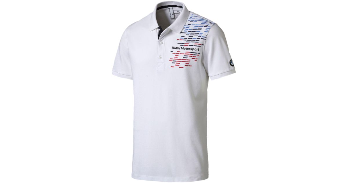 Lyst - Puma Bmw Graphic Polo Shirt in White for Men