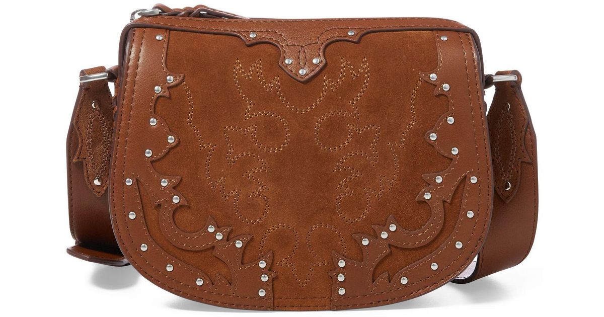 Lyst Polo Ralph Lauren Western Suede Crossbody Bag In Black