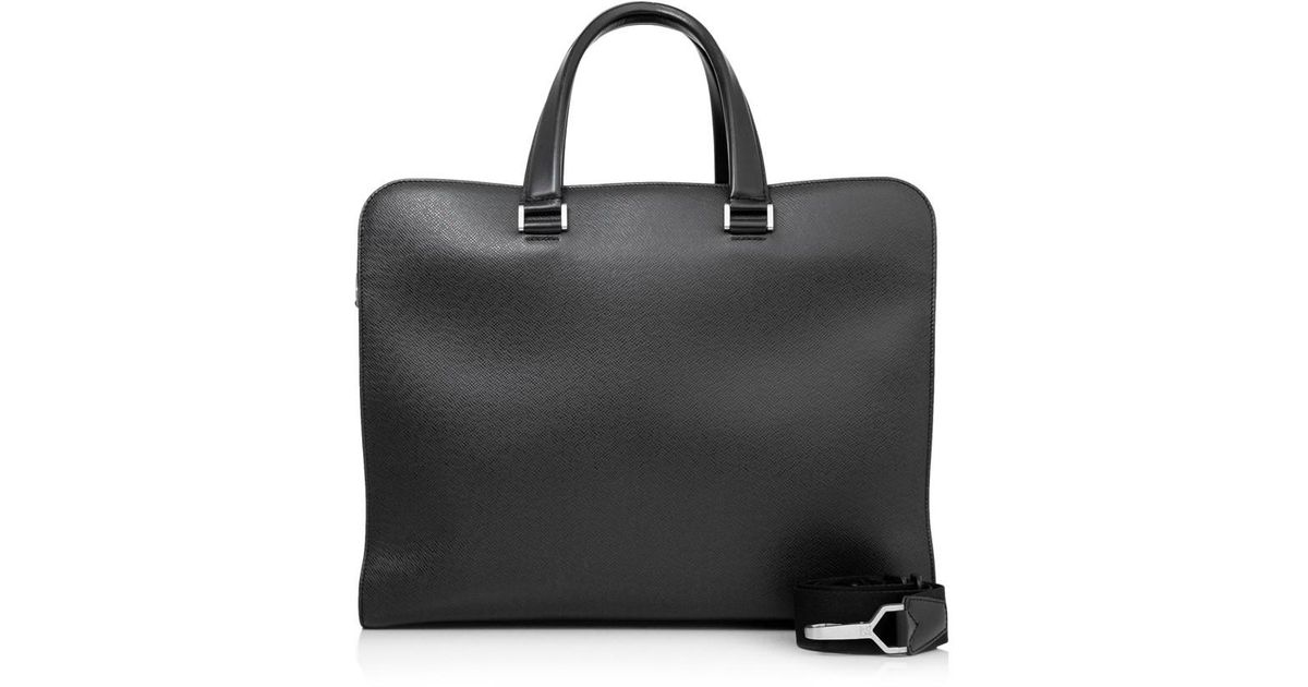 Louis Vuitton Leather Pre-owned Taiga Nevski Business Bag in Black for ...