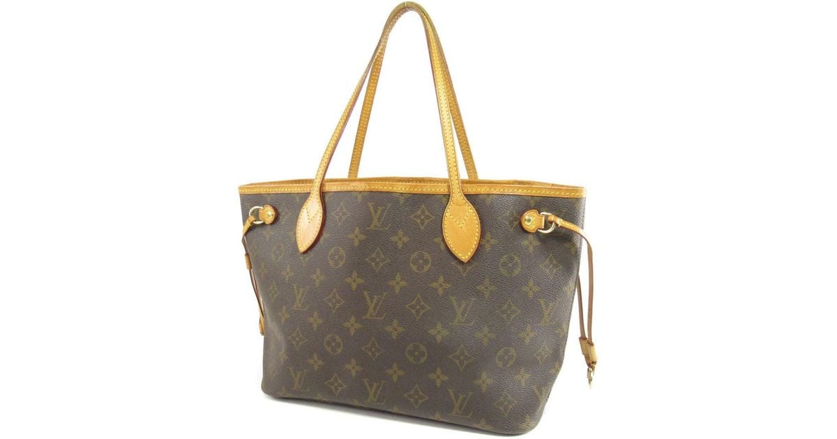 Lyst Louis Vuitton Monogram Canvas Tote Bag M40155 Neverfull Pm In Lyst Louis Vuitton Monogram Canvas Tote Bag M40155 Neverfull Pm In Brown