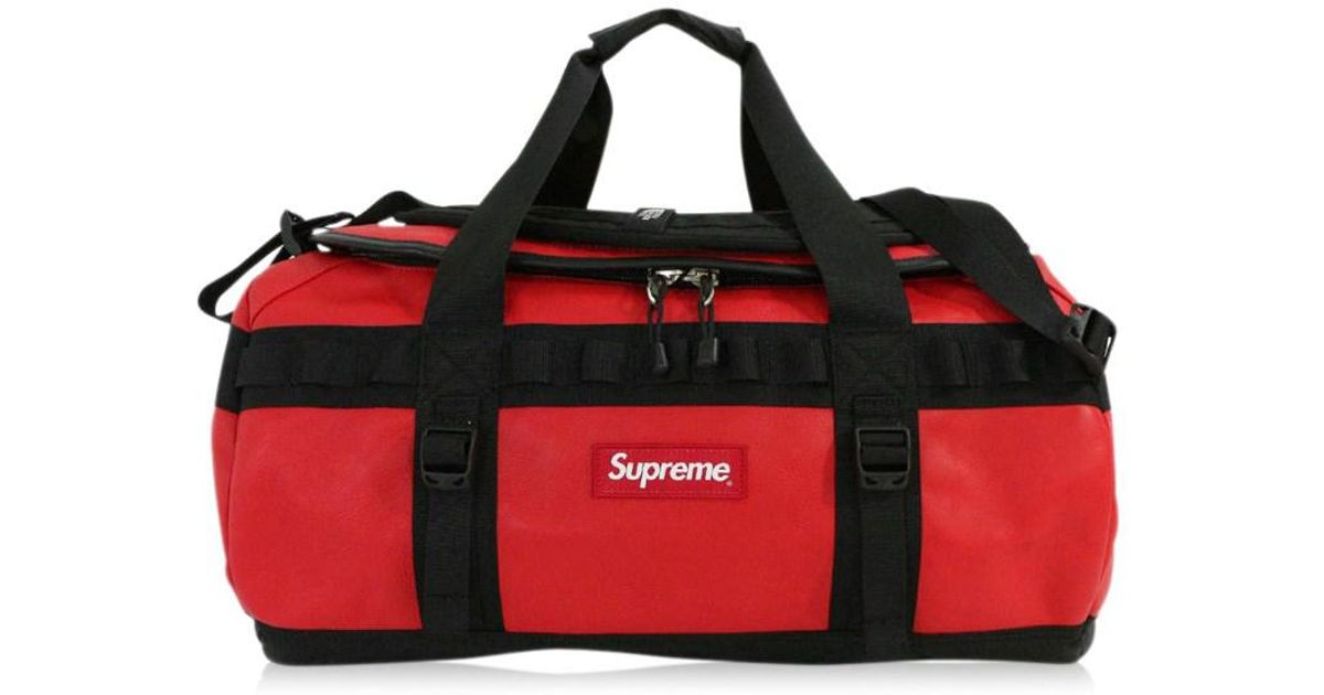 north face supreme duffle bag