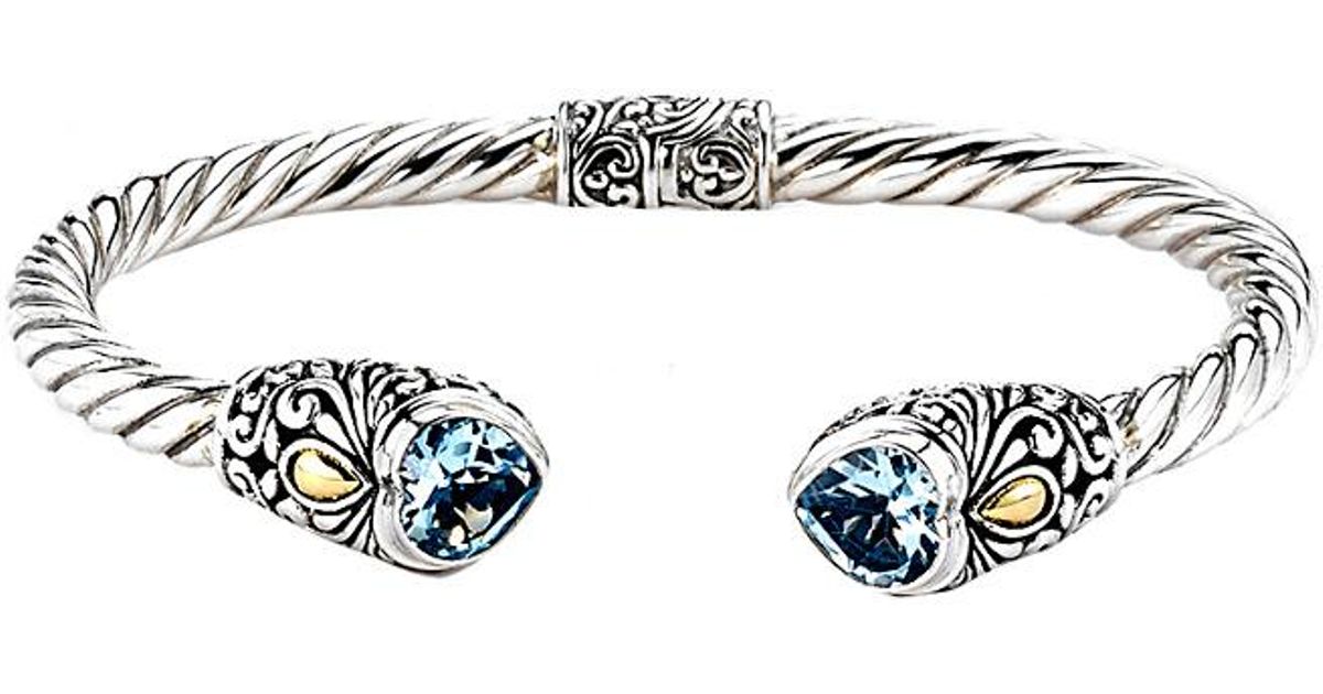 Lyst Samuel B 18k Silver6 Ct Tw Blue Topaz Bracelet In