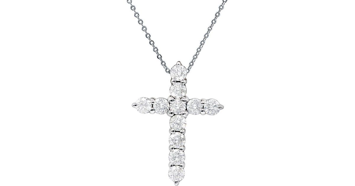 Lyst Diana M. Jewels . Fine Jewelry 18k 2.20 Ct. Tw. Diamond Cross