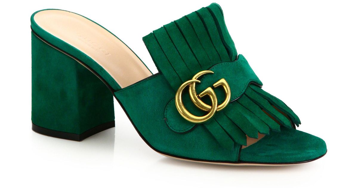 gucci mules with heel