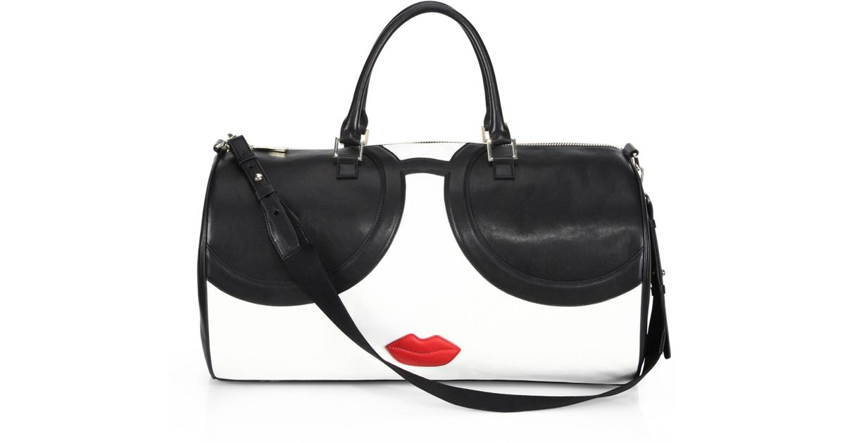 Alice Olivia Stace Face Cotton Duffle Bag In Black Lyst