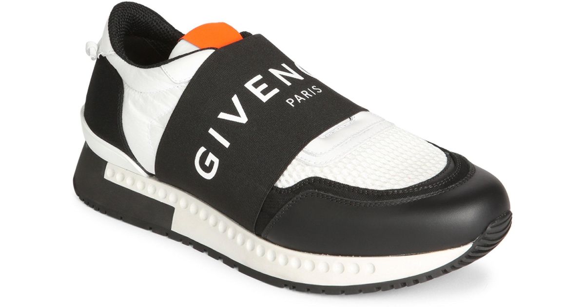 Givenchy Runner Elastic Logo Sneakers in Black for Men | Lyst