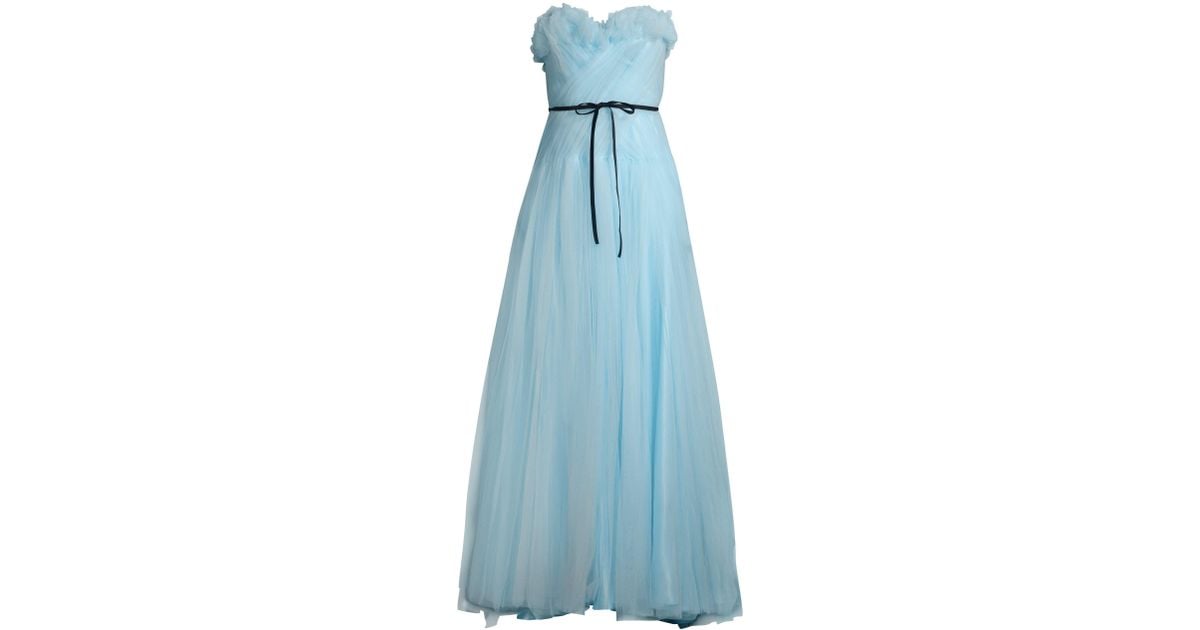 basix strapless tulle ball gown